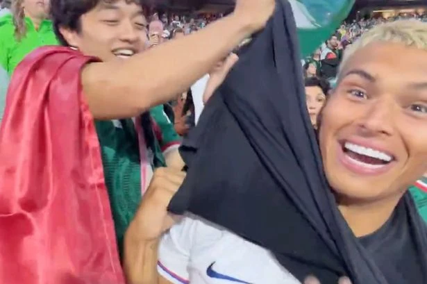 Influencer nearly gets himself 'killed' at Azteca in England shirt switch stunt
