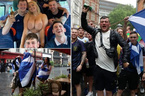 England v Scotland: Fans strip off and start foam parties in London before Euro 2020 game