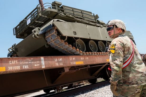 Texas military might on show as dozens of tanks readied for transport to Trump's parade
