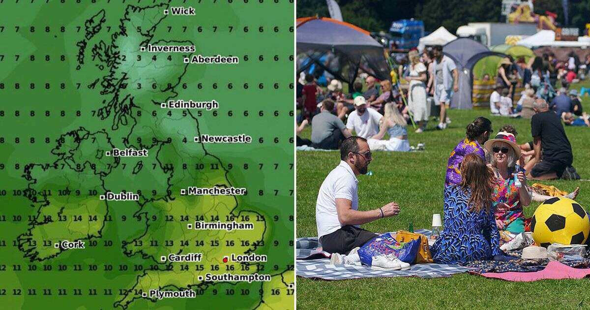 Weather maps show exact date UK will be hotter than Madrid as temperatures soar