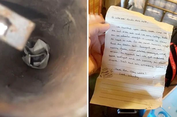 Woman discovers secret note hidden inside bed frame at AirBnB