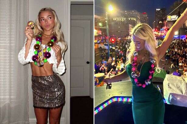 Millionaire gymnast Livvy Dunne ‘earns her beads’ and shows off toned abs