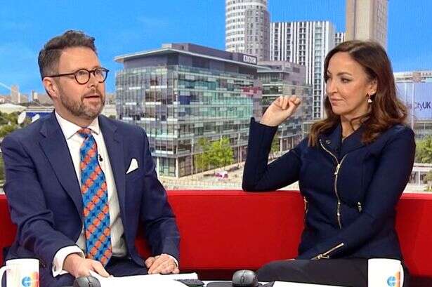 BBC Breakfast's Jon Kay tells Sally Nugent 'bum out' as they squat together on live TV