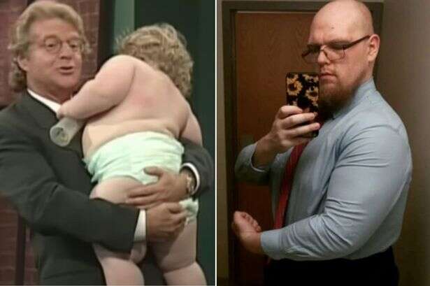 Viral Jerry Springer '70lb' baby debuted dramatic transformation 27 years later