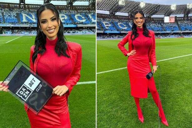 Jaw-dropping Serie A presenter who 'risked it all' now wows in sleek red leather skirt