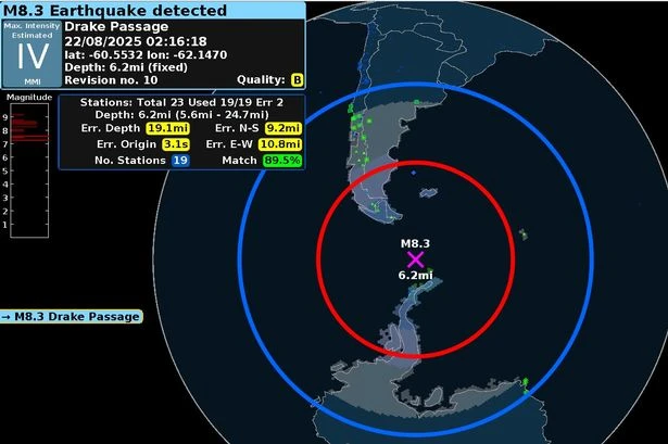 Huge 8.0 earthquake hits as millions in several countries on high alert for tsunamis