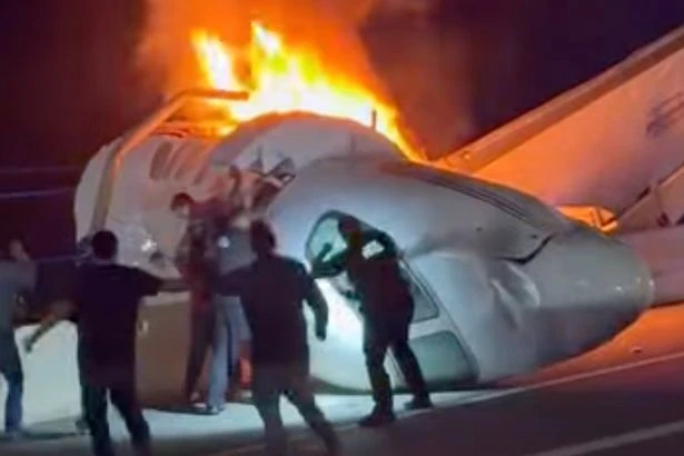 Texas plane horror as aircraft crashes into flames on motorway as motorists rush to help