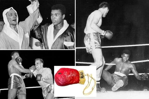 Muhammad Ali's 'infamous boxing glove' from fight when trainer 'cheated' goes on auction