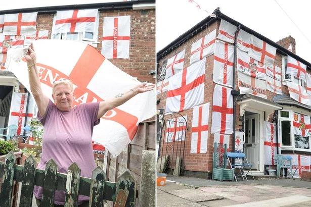 Patriotic gran-of-nine pins 41 England flags to home ahead of Scotland clash