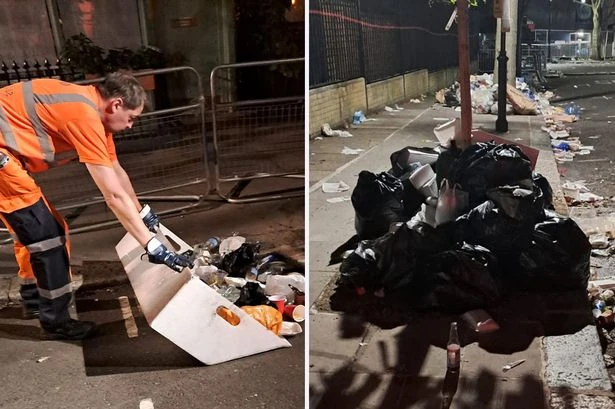 Council workers pictured taking on mammoth Notting Hill Carnival clean-up