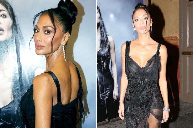 Nicole Scherzinger dazzles in sheer lace dress – before she's drenched in blood