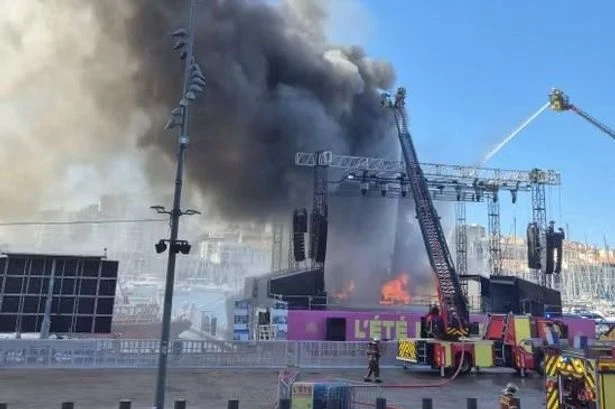 Two ships sink after fire rips through sails with many injured in horror scenes