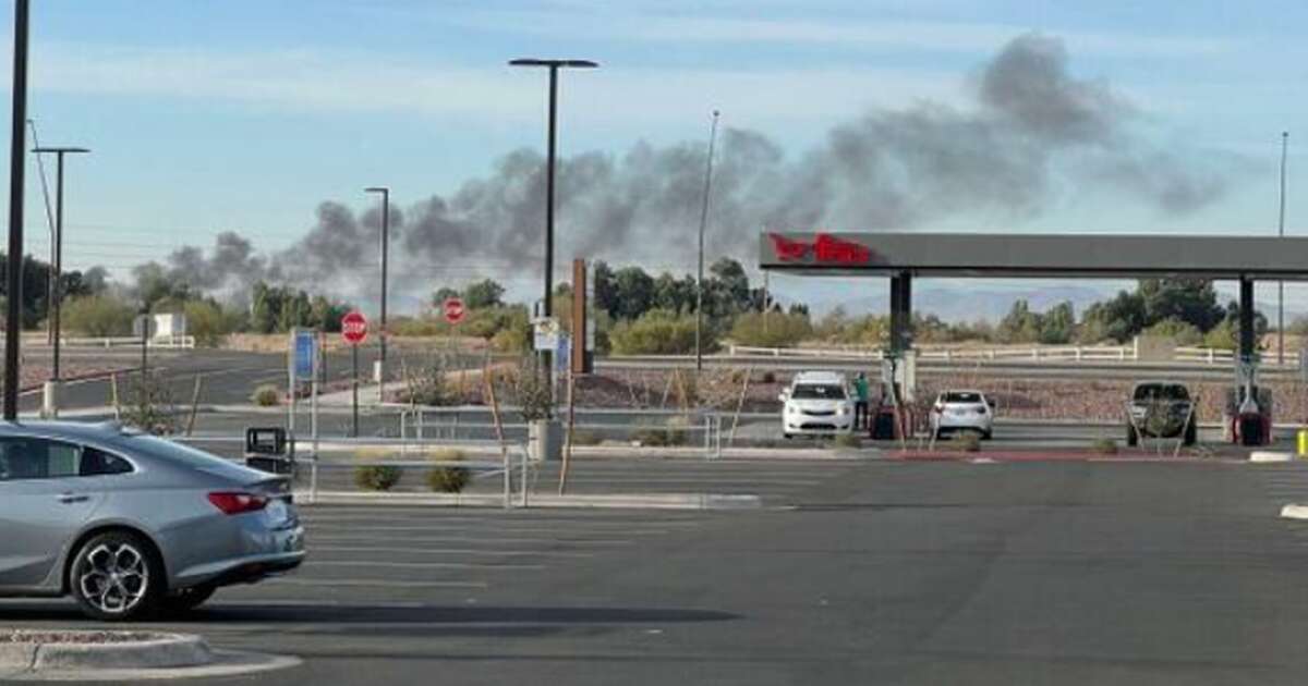 Arizona plane crash: Jet in 'collision' at Marana Airport as huge plume of smoke seen