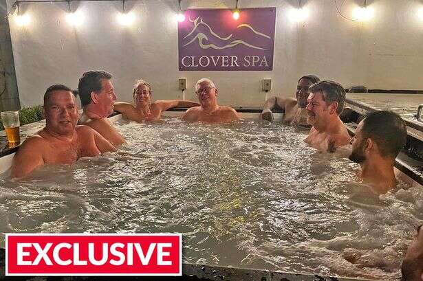 Boozy Brits welcome in new year naked at spa hotel with 'no labels or judgement'