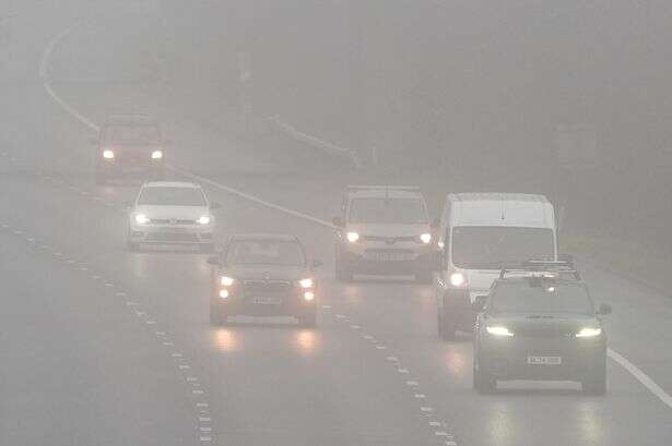 Met Office warning as fog blankets parts of UK causing 'tricky conditions' for drivers