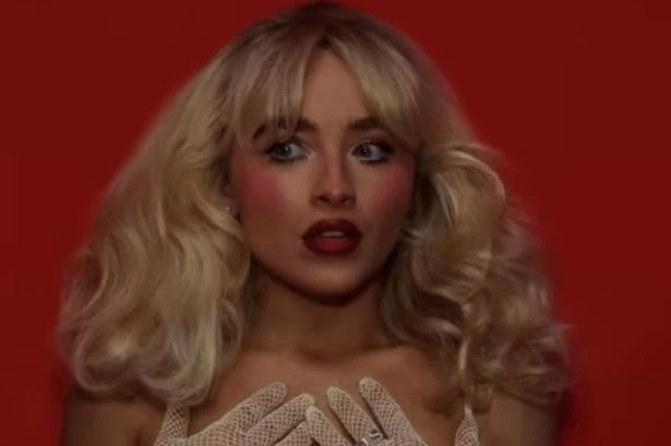 Sabrina Carpenter strips to tiny lace lingerie as she debuts very raunchy new song