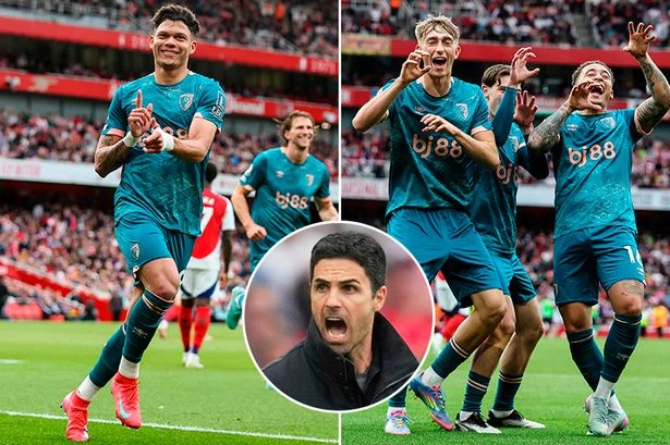 'Mikel Arteta out' demand Arsenal fans as Bournemouth loss means top five spot at risk