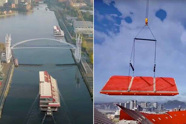 Incredible vids show Man Utd's new 'Meccano' stadium boasting umbrella roof and 'trident'