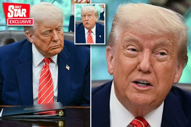 Body language expert reveals what 'anxious' Trump really said during trade deal announcement