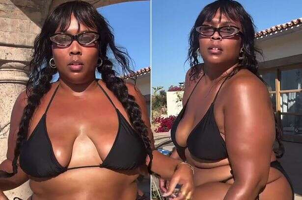 Lizzo looking slimmer than ever as she sends fans wild in skimpy string bikini