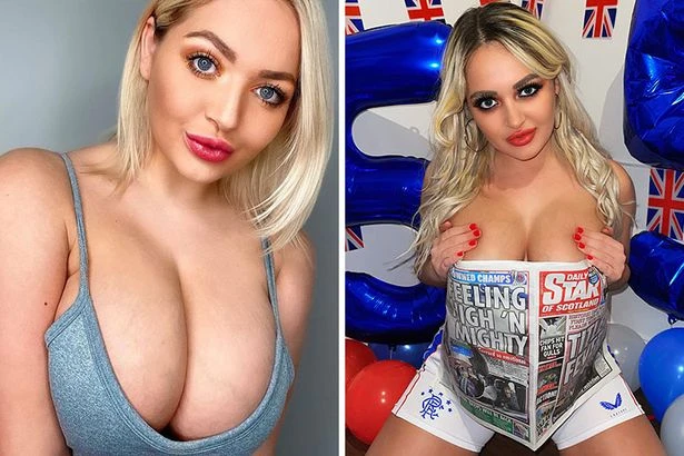 Rangers-mad porn star Lana Wolf drowns sorrows after Scotland are knocked out of Euros