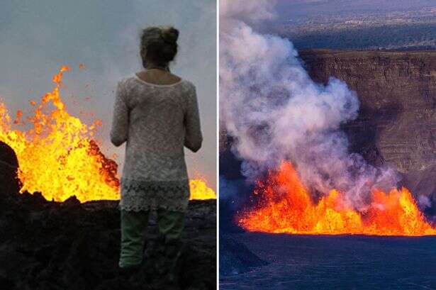 Tourist hotspot warns parents to beware after a tot almost falls into active volcano