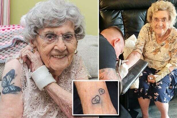 Gran who got first tattoo at 94 wants 100th birthday inking – but can't tell daughter