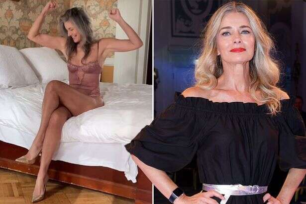 Paulina Porizkova, 58, wows in satin lingerie as she shows off hip replacement result