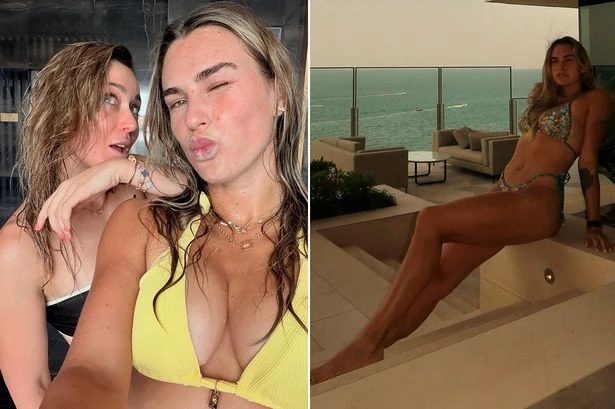 Tennis star accused of having 'high testosterone' 'hits back' with bikini pic