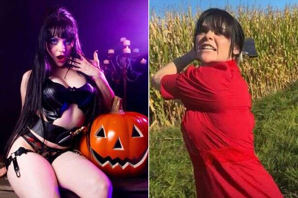 Playboy model caught 'kissing a scarecrow like a psycho' in bizarre Halloween promo