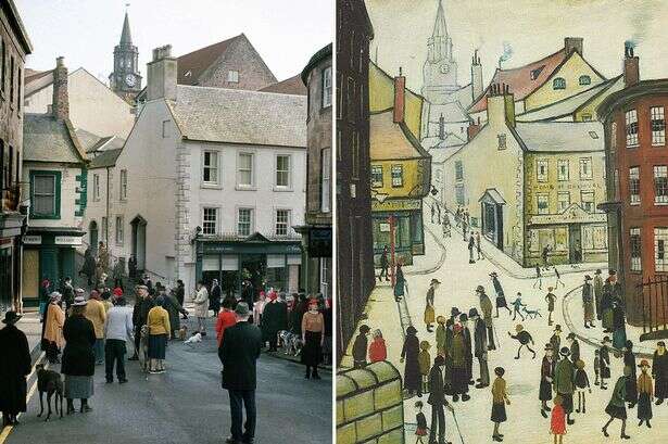 Town recreates Lowry painting in same spot as iconic art piece depicting daily life