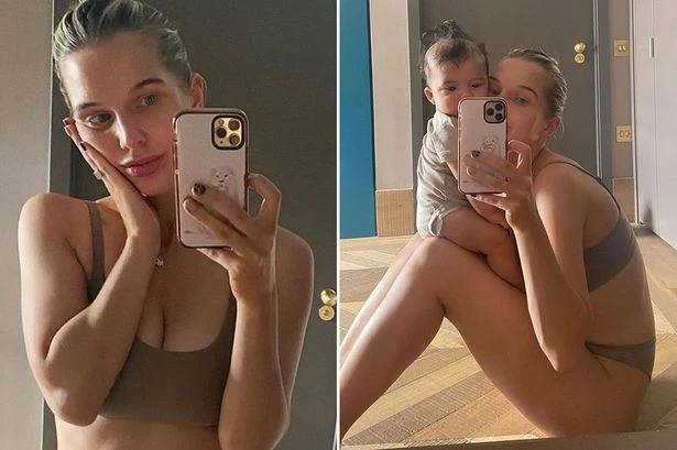 Helen Flanagan slips into underwear to flaunt figure four months after giving birth