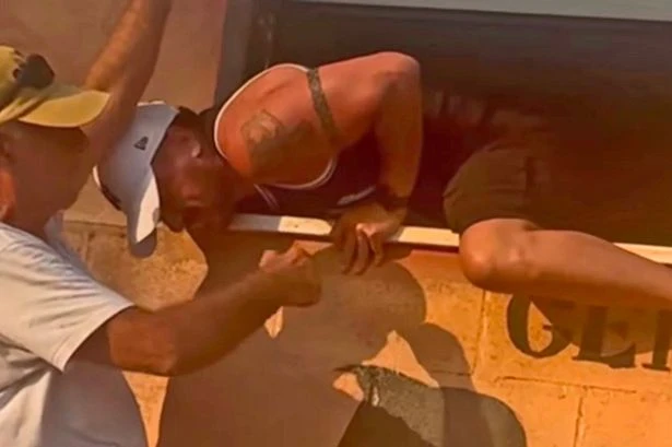 Peter Andre forced to climb through toilet window to save son locked in cubicle