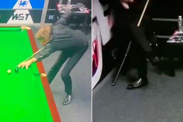 Snooker stars 'smack wall' and launch object during bad-blooded game