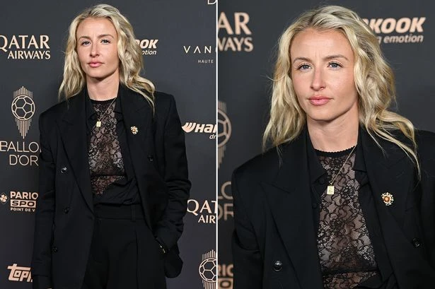 England icon Leah Williamson stuns fans with see-through top on Ballon d'Or red carpet