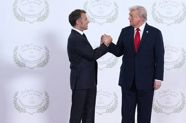 Donald Trump's 5-word threat to Emmanuel Macron during tense handshake