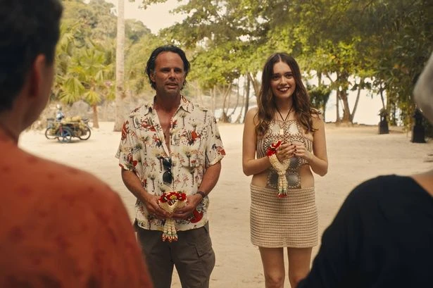 White Lotus' Walton Goggins in tears as he finally talks Aimee Lou Wood 'feud'