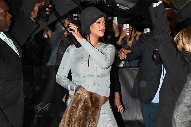 Rihanna appears to confirm third pregnancy as she's seen with bump ahead of Met Gala