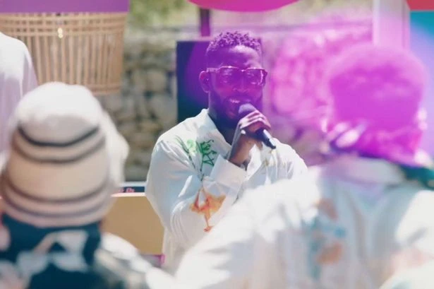 Love Island guest Tinie Tempah tells Harry to 'behave' before Maya Jama's surprise entrance