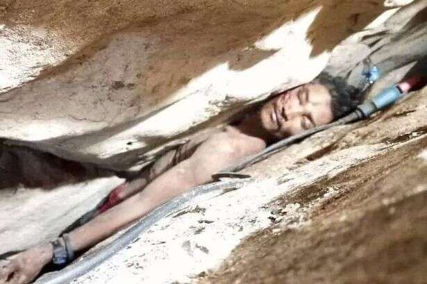 Farmer 'wished for death' as he was trapped in tiny cave for days as new pic shows hell