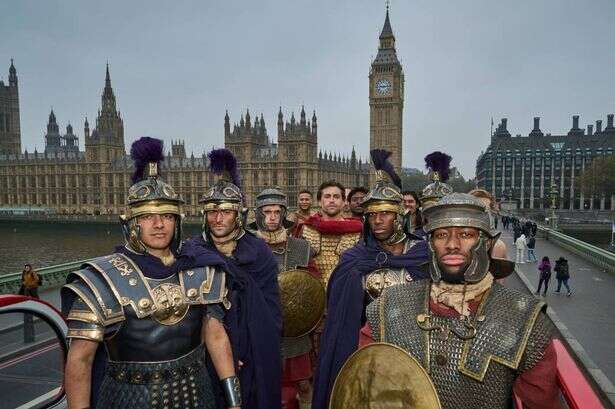 Roman warriors from Gladiator II surprise Londoners at iconic city spots