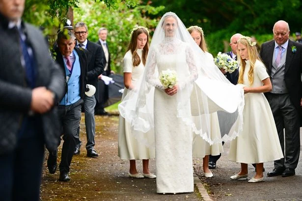 Harriet Sperling wows in elegant wedding gown as she weds late Queen's grandson