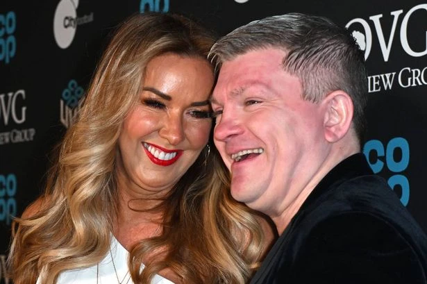 Ricky Hatton's ex Claire Sweeney seen for first time since his death