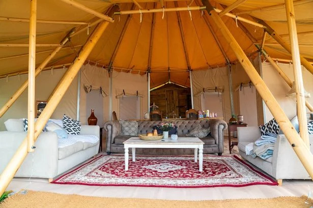 Inside Glastonbury's £29k glamping experience - private pool, massages and IV drips