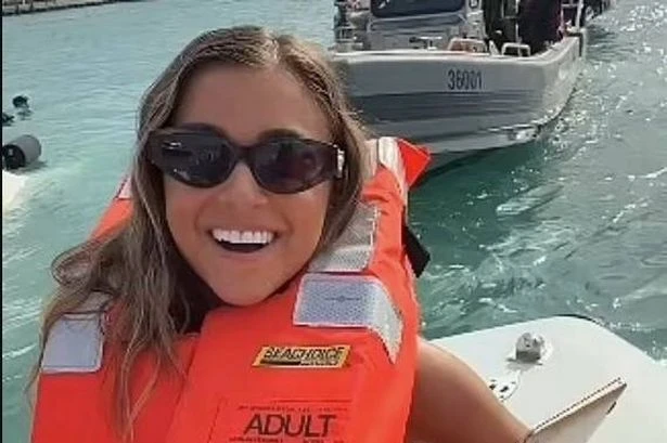 Influencers' take selfies in bikinis on sinking $4.5m Lamborghini yacht - with one quipping 'it's giving Titanic''