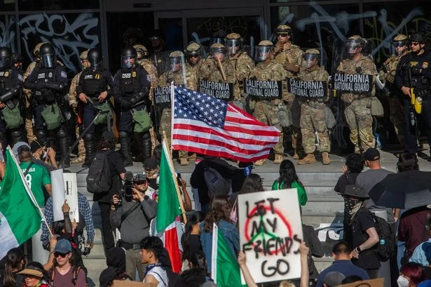 Donald Trump brands LA rioters 'animals' as he says city would have burned without troops