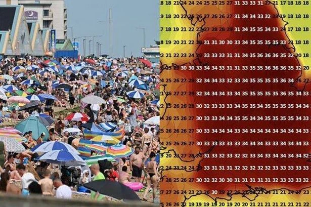Weather maps show UK to be hotter than Barcelona as exact date 36C heatwave could hit in July