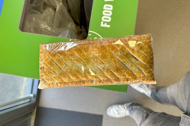 Man finds foot-long 'monster' pasty in Greggs – and it's 'double the size' of regular one