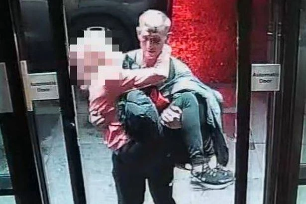 Moment sick brute walks into hotel carrying battered woman he tried to kill on a date