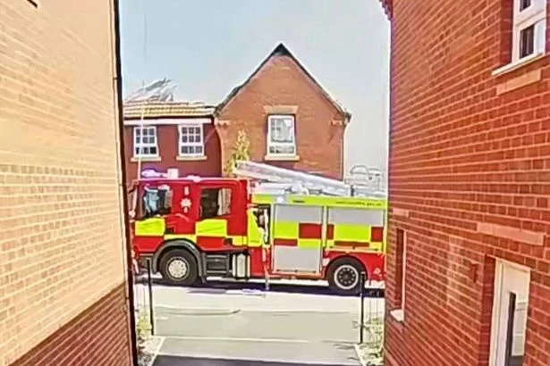 Terror as 'raging inferno' rips through new build home with family inside